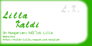 lilla kaldi business card